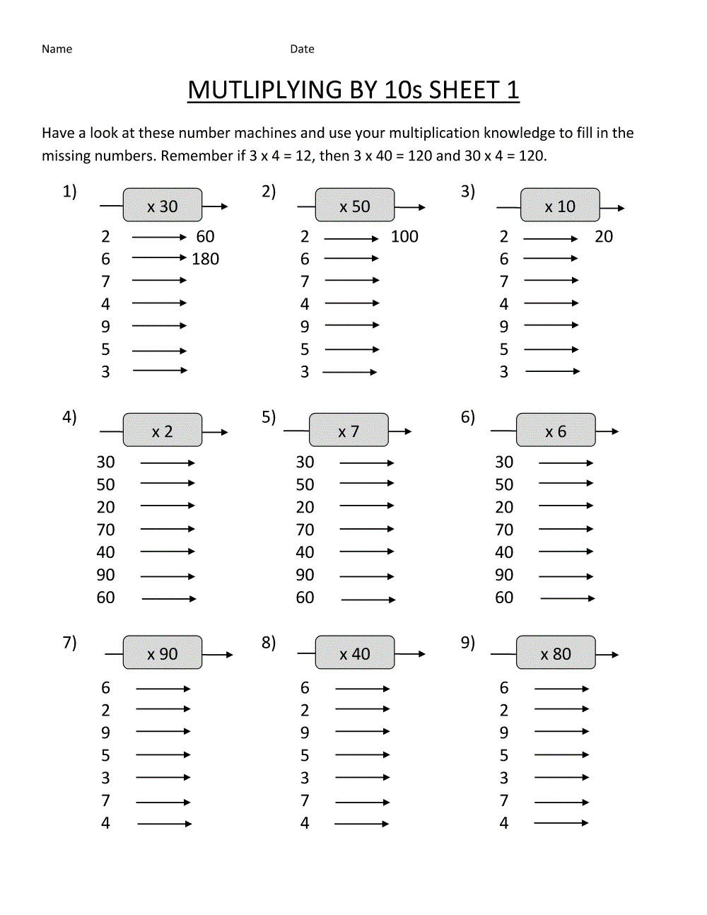 Math Computation Worksheets 4th