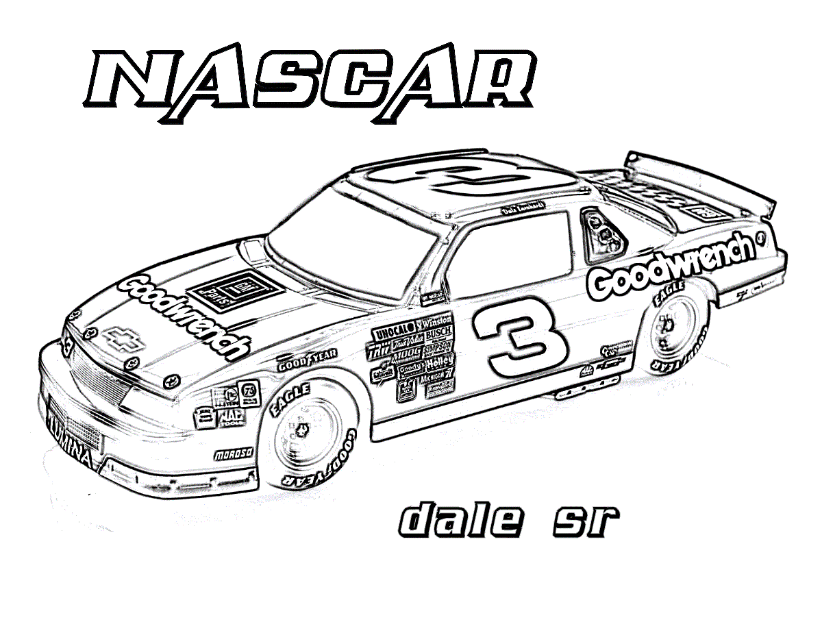Nascar Car Coloring Pages