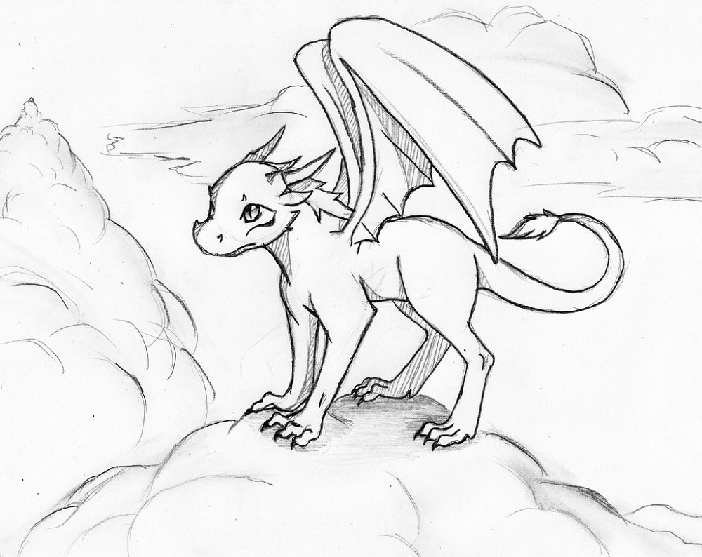 Animation Dragon Coloring Pages