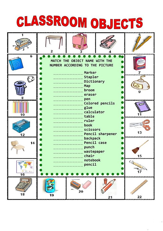 Classroom Worksheets Toddlers