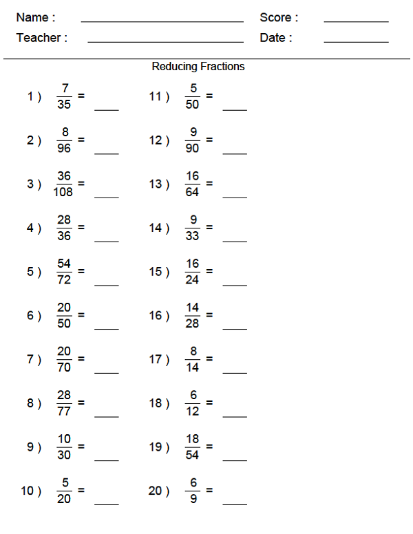 Math Fractions Worksheets 6th Grade