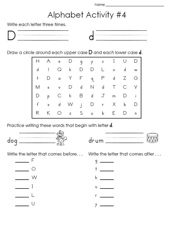 Preschool Worksheets Pdf Alphabet