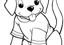 Drawing Sheets for Colouring Dog