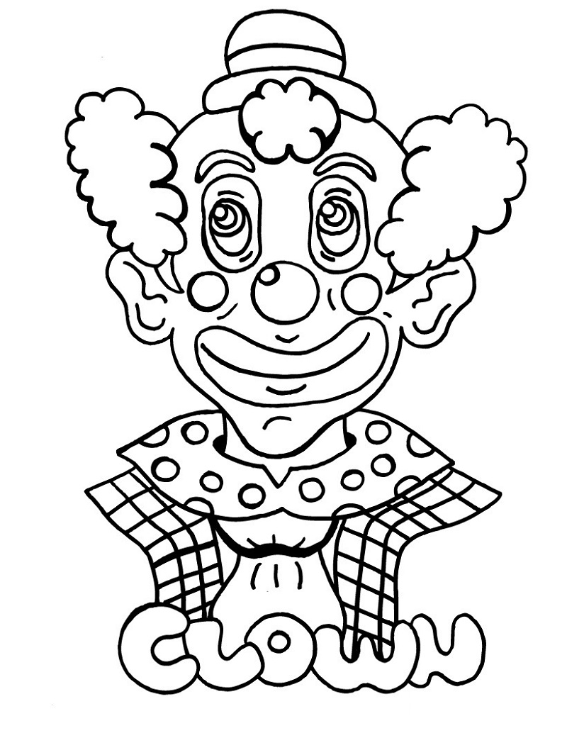 Free Childrens Coloring Pages Clown