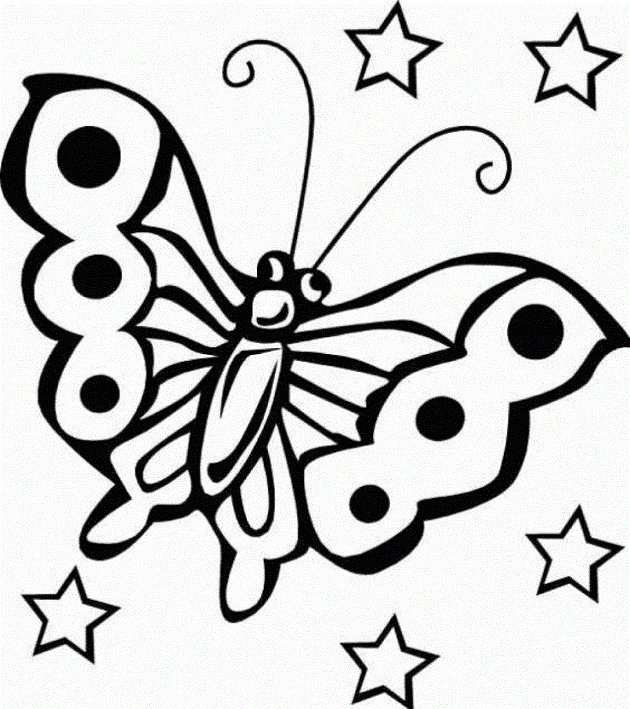 Free Coloring Pages for Kids to Print Butterfly