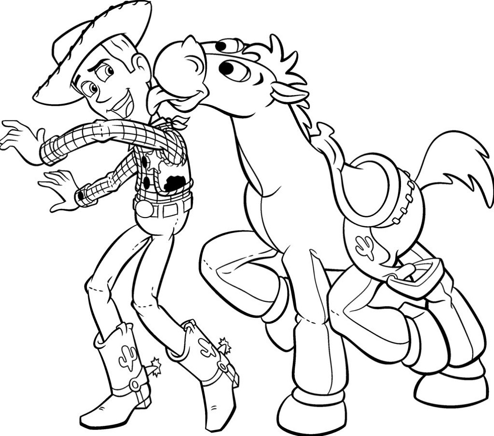 Free Colouring Pages for Children Woody