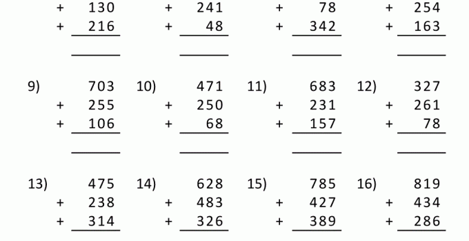 Free Online Math Worksheets Printable