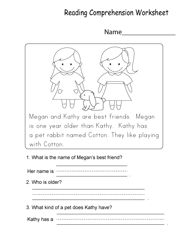 Kindergarten Printable Worksheets Reading