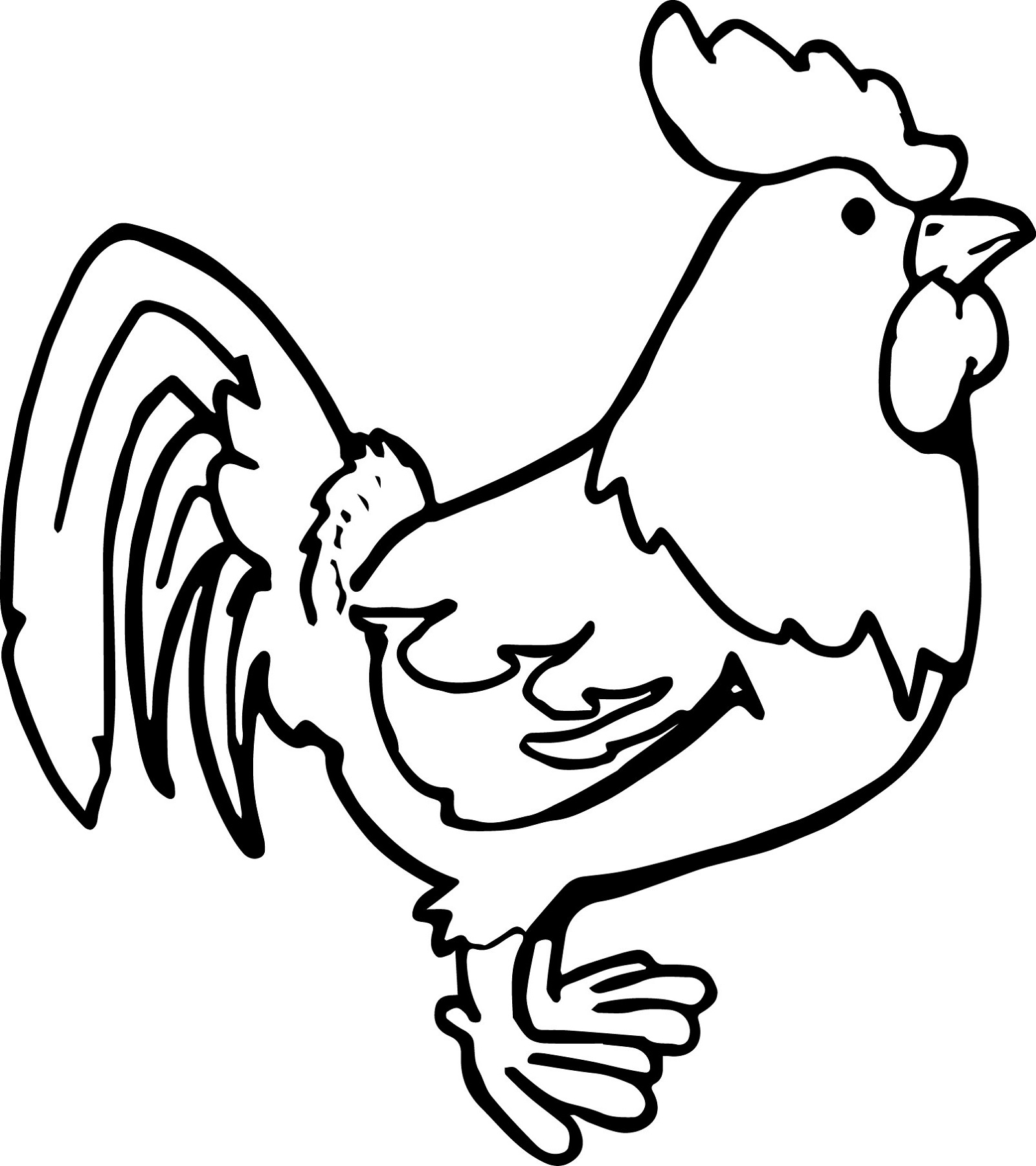 Childrens Printable Coloring Pages Chicken