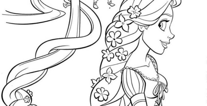 Colouring Sheets for Children Rapunzel