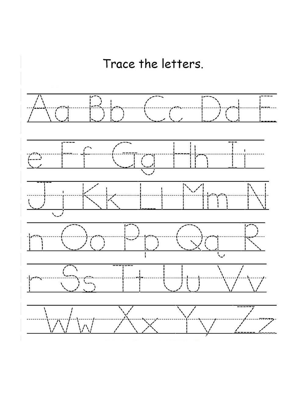 Kindergarten Practice Worksheets Alphabet