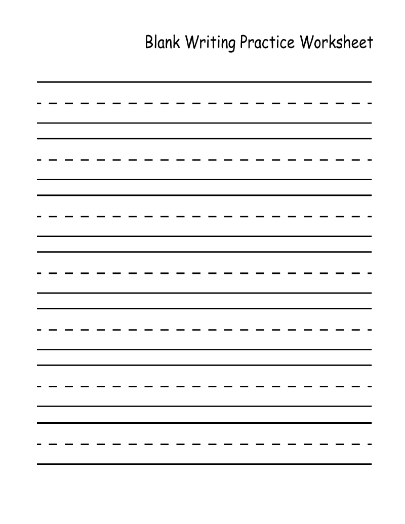 Kindergarten Practice Worksheets Blank