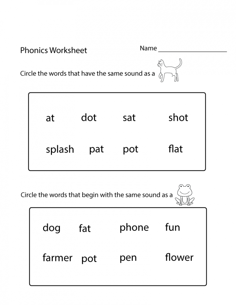 Kindergarten Worksheets PDF Free Download Learning Printable