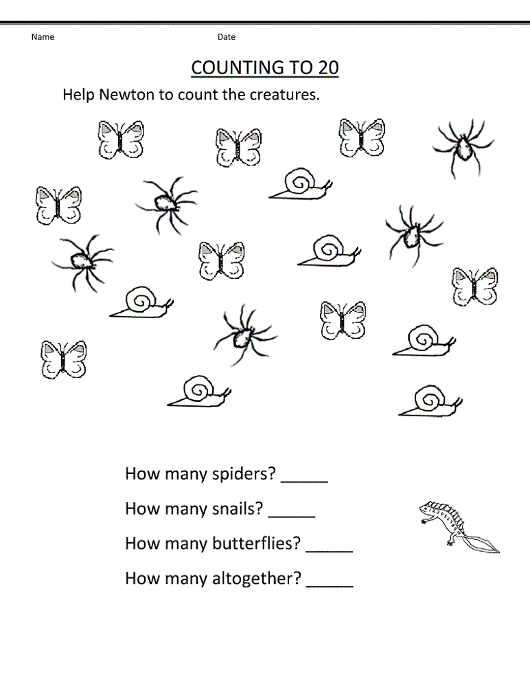 Preschool Math Worksheets Free Counting