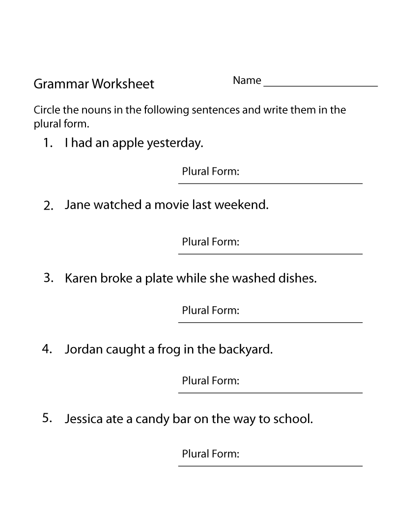 Year 4 English Worksheets Free Printable Learning Printable