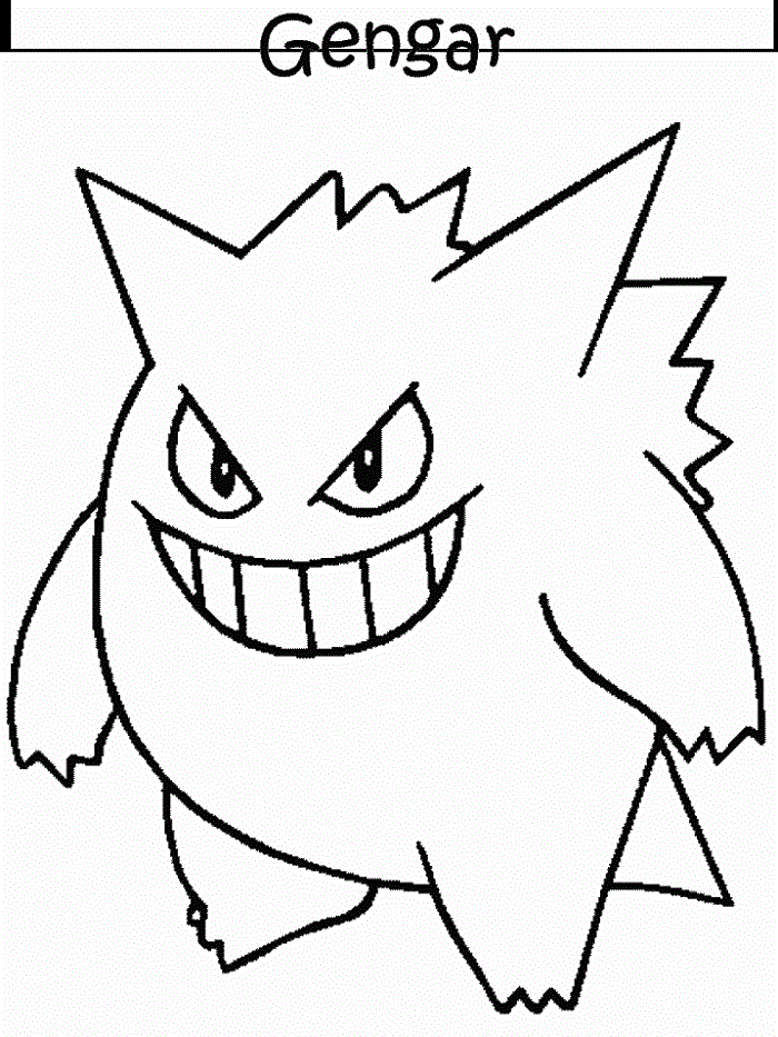 Pictures to Print Out and Color Gengar