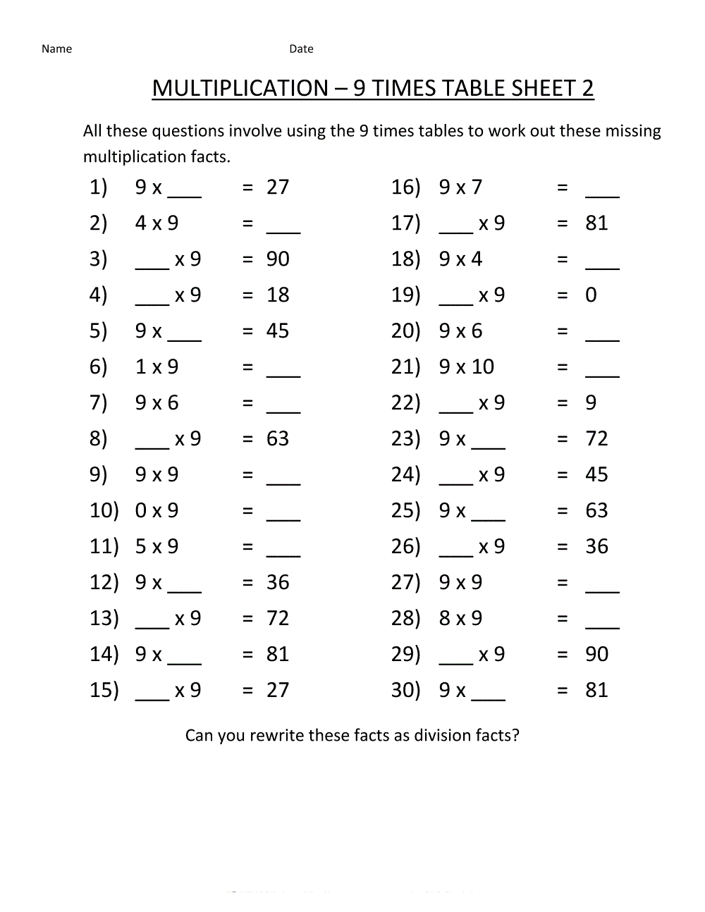 Year 8 Maths Worksheets Printable Multiplication