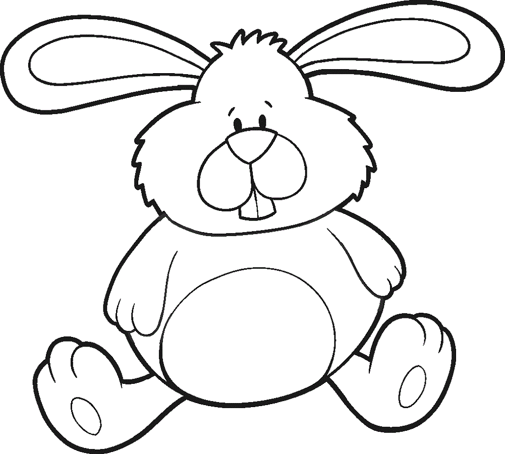 Free Childrens Colouring Pages to Print Bunny