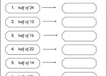 Primary Maths Worksheets Halving