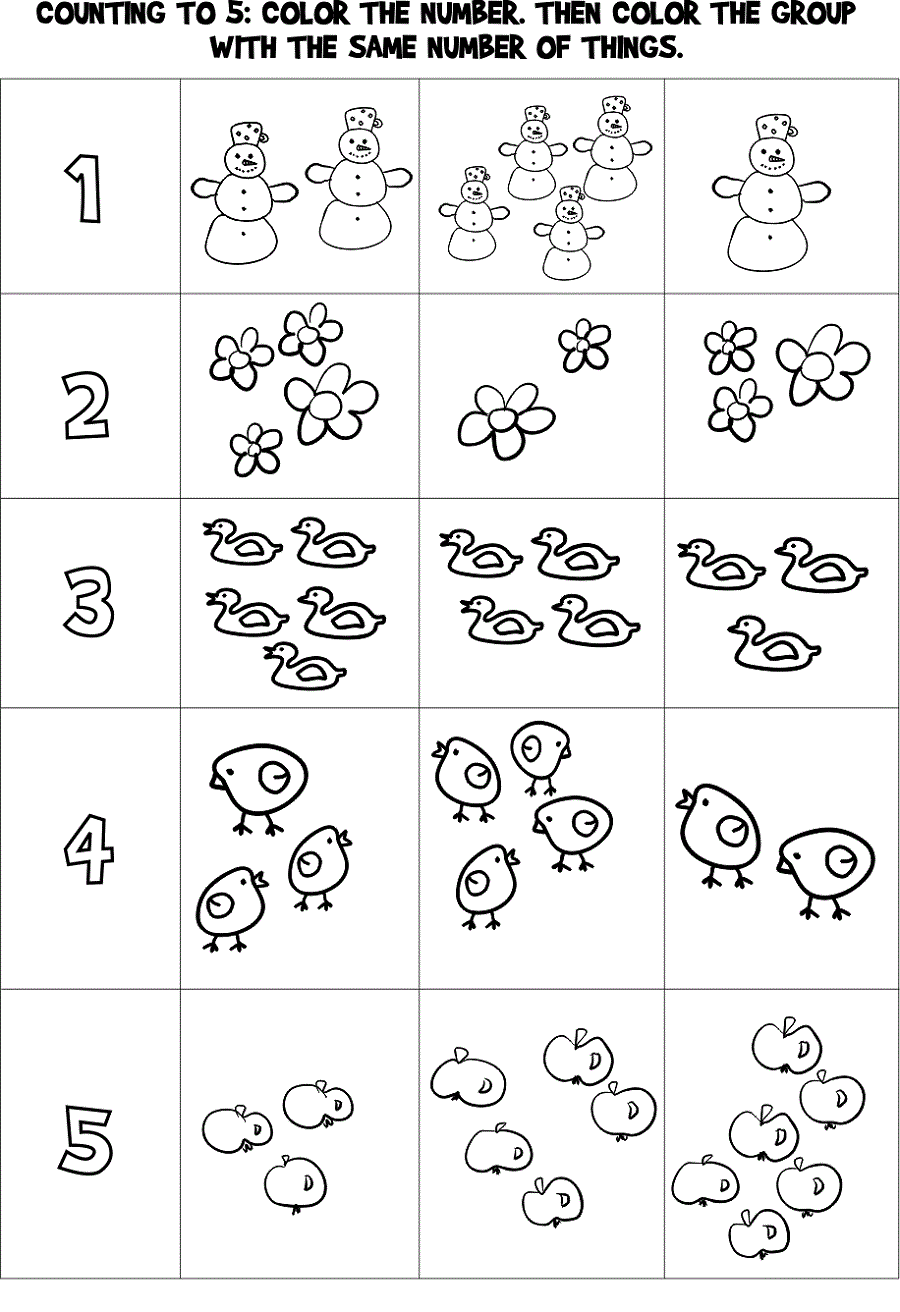 Free Printable Activities for Kids Number