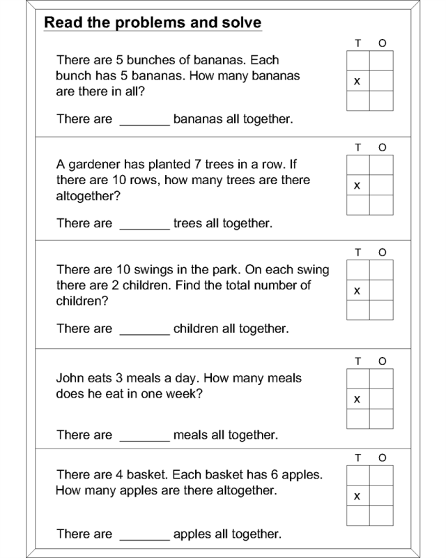 Math Problem Sheets Printable | Learning Printable