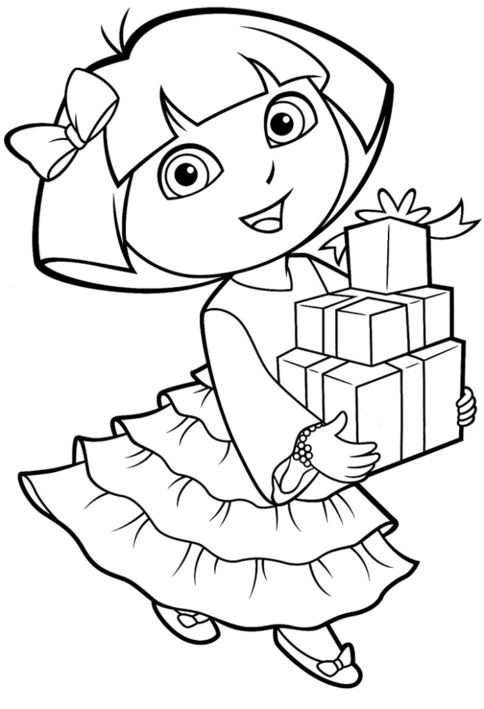 Free Coloring Pages to Print Out Dora