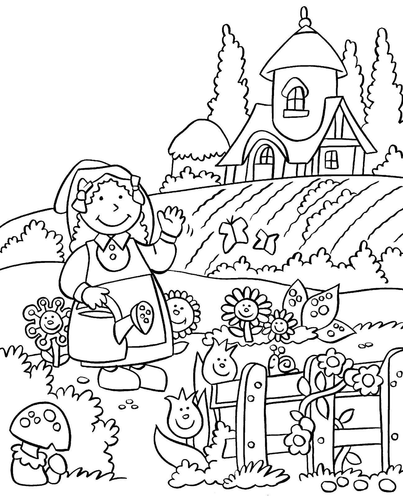 Garden Coloring Pictures