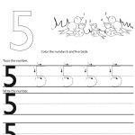 5 worksheet for kindergarten printable