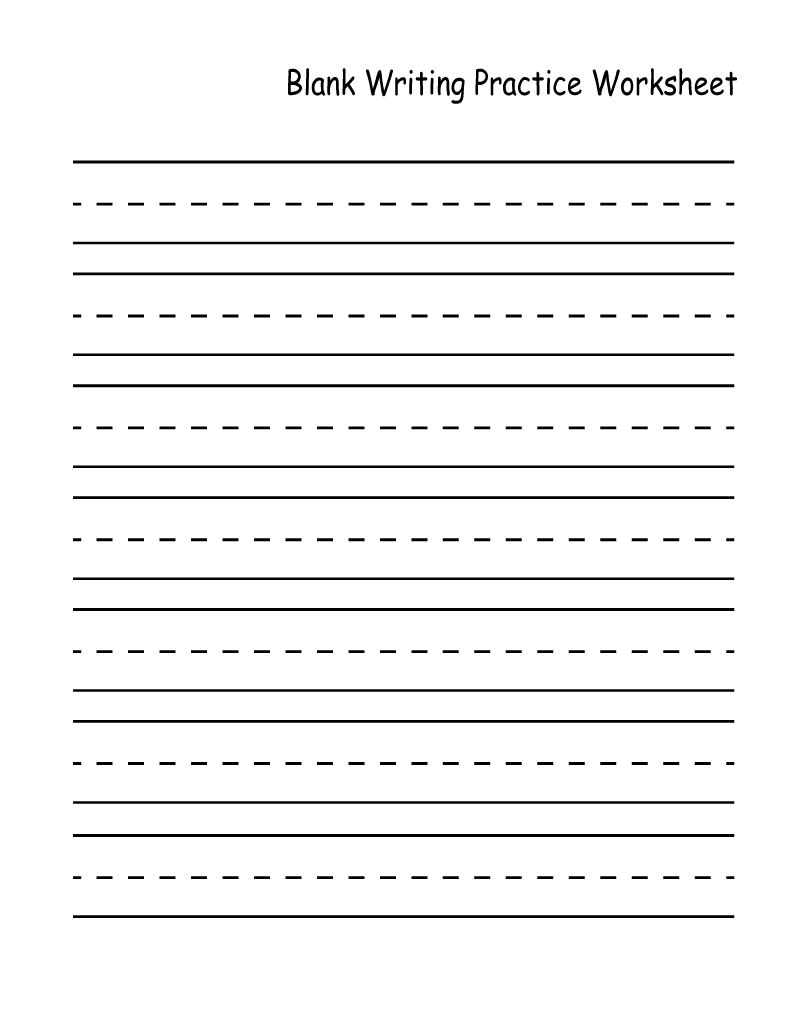Writing Practice Worksheet Learning Printable