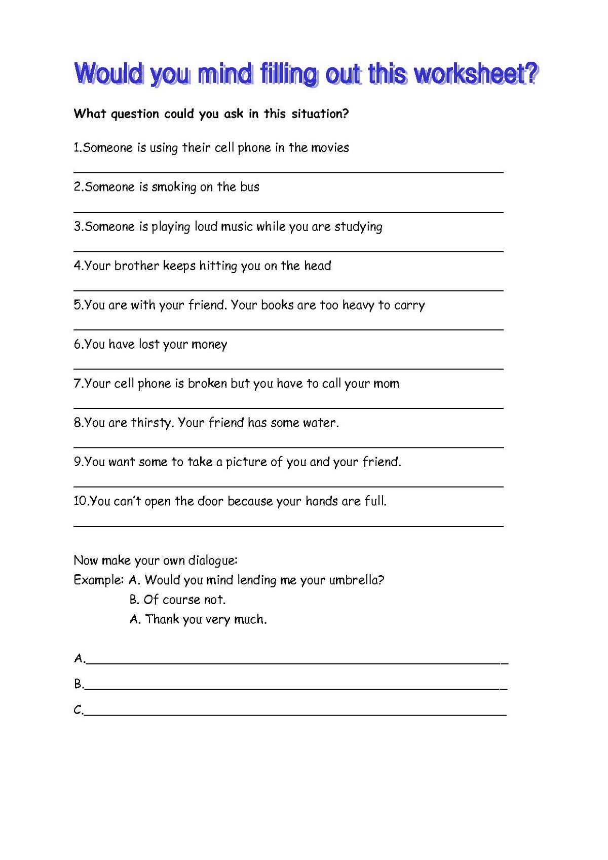 Worksheet Works for Adults