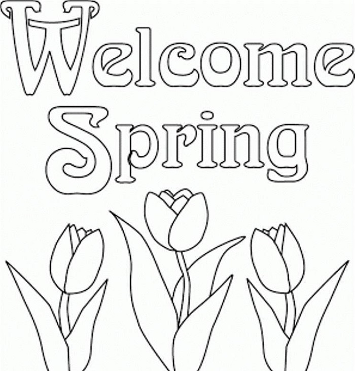 Pictures to Print to Color Spring