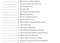 Year 4 English Worksheets Free Printable Sentences