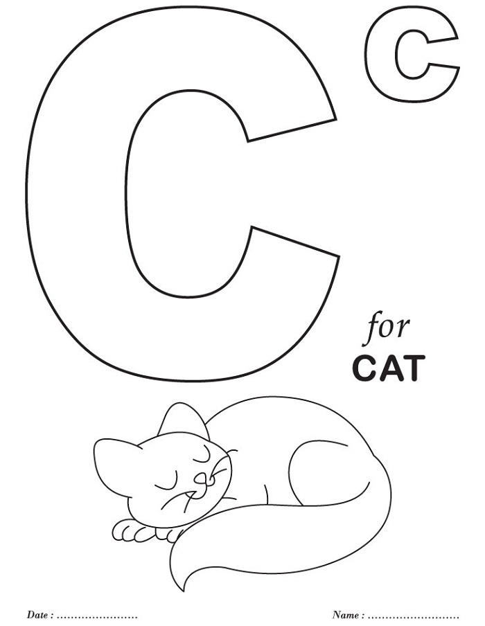Alphabet Coloring Pages Learning Printable