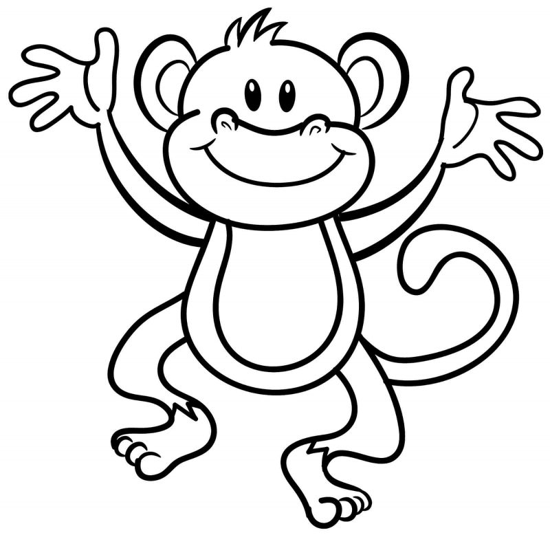 Monkey Coloring Pages for Kids and Adults | Learning Printable