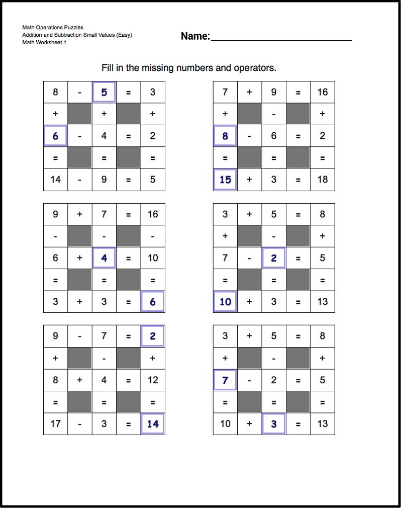 Fun Math Worksheets for Middle School Easy
