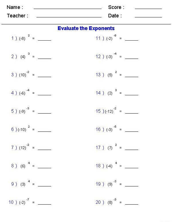 Fun Math Worksheets for Middle School Practice