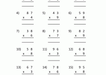 Math Multiplication Worksheets 3th