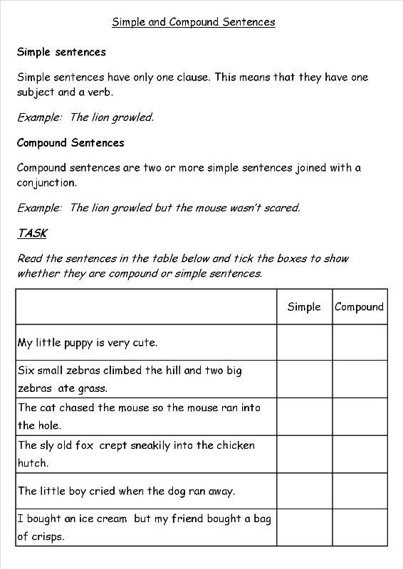Ks2 English Worksheets Sentences