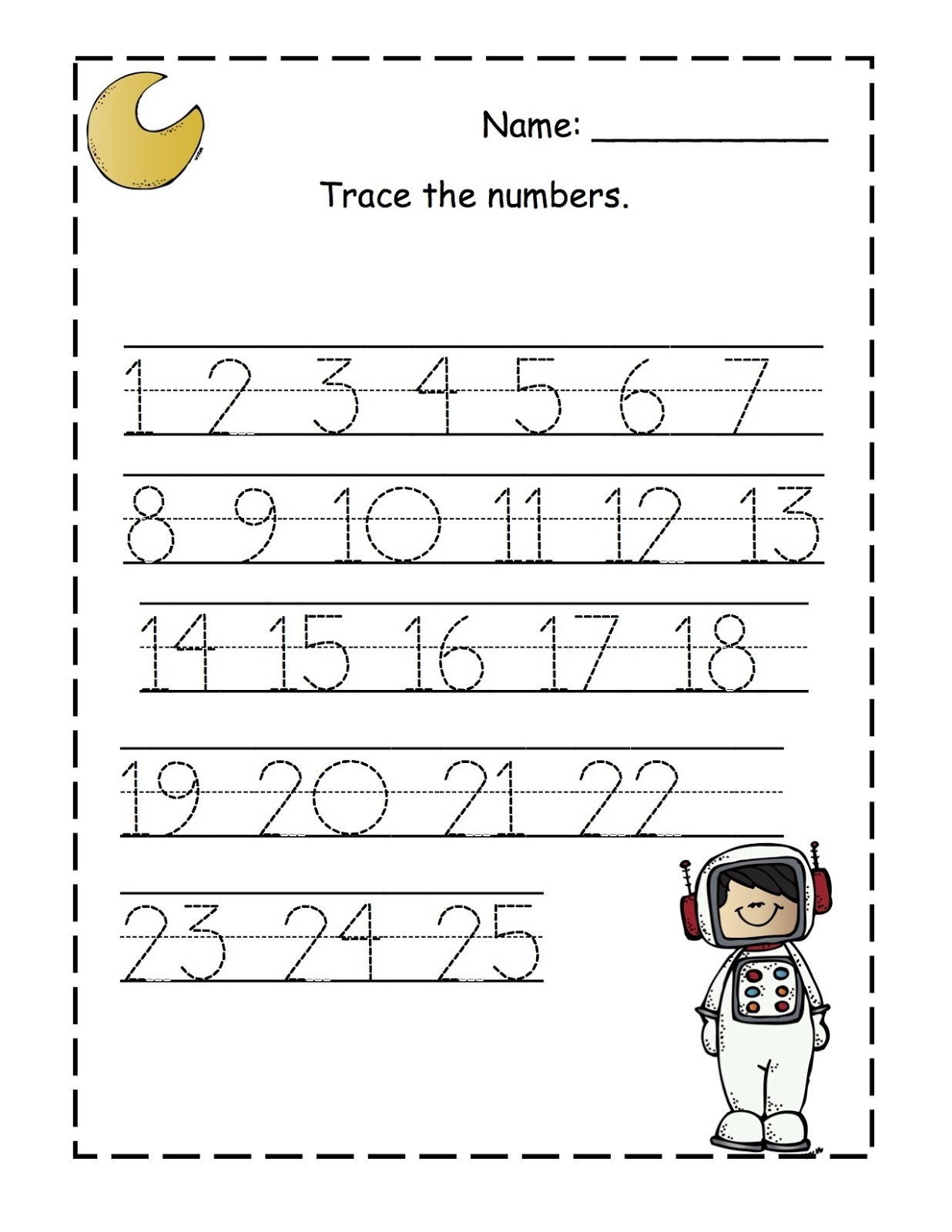 Preschool Printable Worksheets Numbers