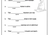 Worksheets for 6 Year Olds English
