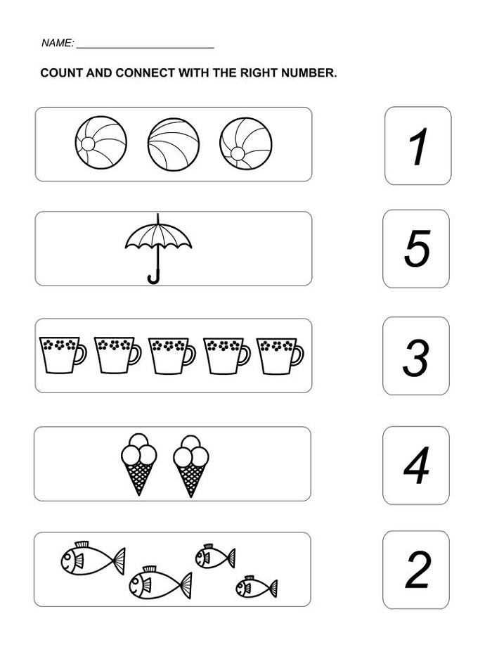Numbers Worksheets for Toddlers