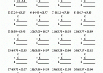 Maths Sheets for Year 4 Digit