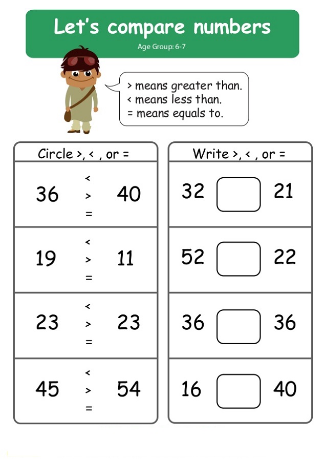 Ks1 Maths Worksheets Compare