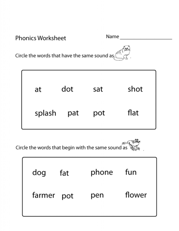 English Worksheets Pdf For Kindergarten
