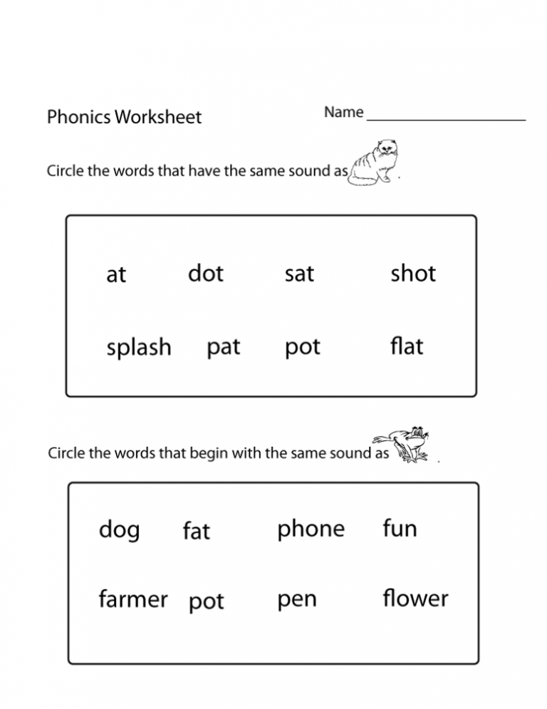 Kindergarten English Worksheets PDF | Learning Printable