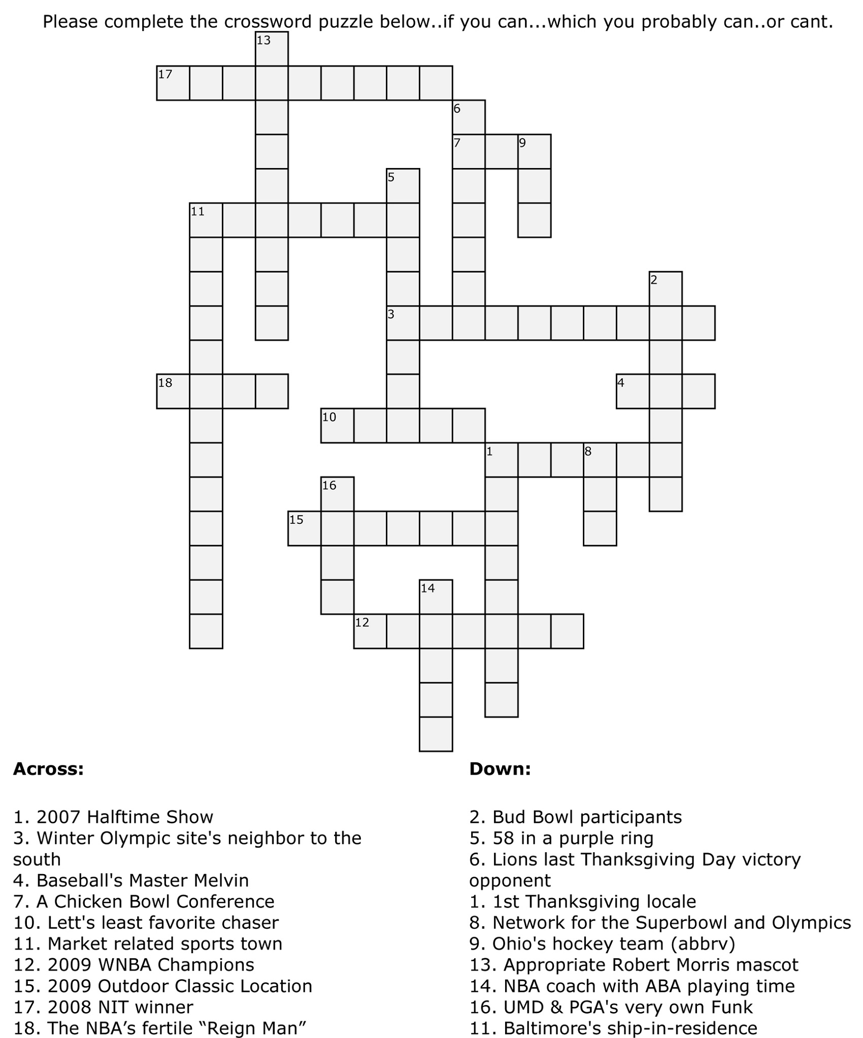 basketball crossword puzzles activity