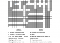 math crossword puzzles for 5th graders