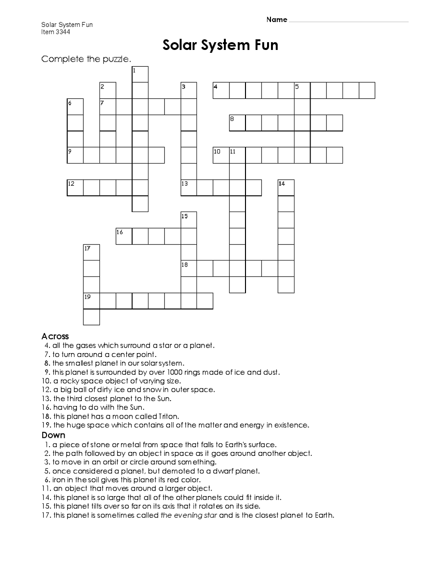practice crossword puzzles for 5th graders