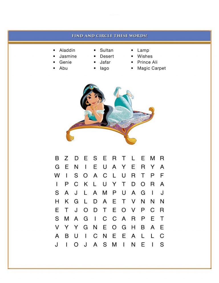 Characters Disney Word Search Puzzles | Learning Printable Characters ...