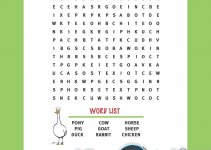 animal farm word search for kids
